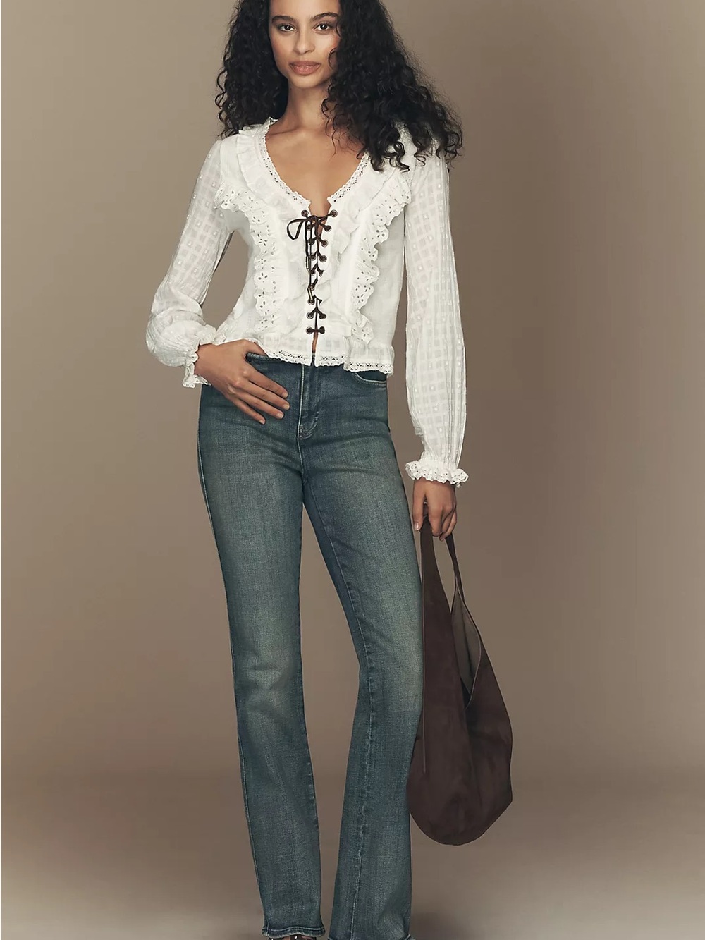 Pilcro Low-Rise Mini Bootcut Jeans